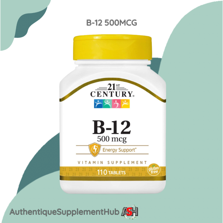 21st Century, B-12 500mcg, 110 Tablets | Lazada PH