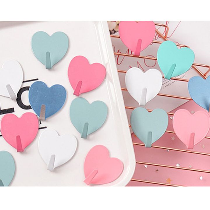 creative-strong-paste-adhesive-heart-no-after-trace-heart-shaped-hook-cute
