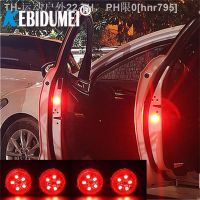 卍►卐 4 pcs Car LED Opening Door Safety Warning Anti-collision Lights Flash Light Red Strobe bulbs Wireless Alarm Lamp Signal Light