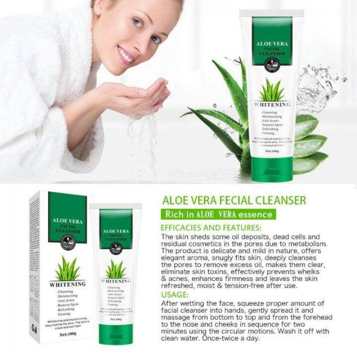 No1 Best Seller Original Aloe Vera Facial Cleanser Whitening 100g Aichun Beauty Cleansing Anti 4210