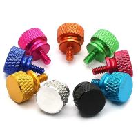 3/5/10pcs 6#-32x6 /M3.5 Aluminum step thumb screw Computer case Screw Knurled Hand Screws anodized 11 colors Nails Screws  Fasteners