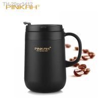 ♨✤♗ 20pr3412 Caneca De Café Isolada Com Alça Frascos Vácuo Escritório Cup quente Pinkah 340ml 460ml