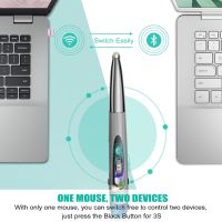 ZZOOI 2.4G Portable For PC USB Rechargeable  Ergonomic RGB Backlit Computer With Adapter Wireless Mouse Pen Mini Accessories