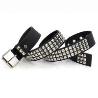 Fashion Rivet Belt Men Womens Studded Leather Belt Punk Rock With Pin Buckle Rivet Grommet Belt Punk Waist Belts For Women