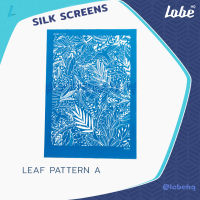 ซิลค์ สกรีนลวดลายใบไม้/ ซิลค์ สกรีนพิมพ์ลาย/ ซิลค์ สกรีนสำหรับทำเครื่องประดับ DIY/ Leaf Pattern A Silk Screen/ Polymer Clay Tools/ Moiko Silk Screen/ Silk Screen