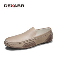 DEKABR หนังนิ่มผู้ชายโลฟเฟอร์ใหม่แฮนด์เมดรองเท้าลำลองผู้ชายแฟชั่นรองเท้าหนังนิ่มสำหรับผู้ชายแฟลตรองเท้าหนังขนาดใหญ่36-48