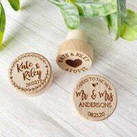 Personalized Engraved Wood Wine Stopper Laser Cork Bottle Toppers Gift Wedding Party Company Logo Decor Favor