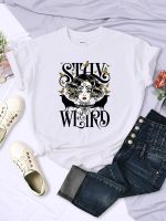 Stay Weird Comics Cute Print T Shirts Tshirts Vintage Soft Tshirts Gildan