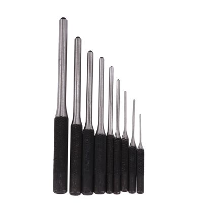 9-Piece Set-Up Punch Round Punch Pieces Roll Pin Punch Set Tool Bolt Catch Roll Pin Punch Tool Kit