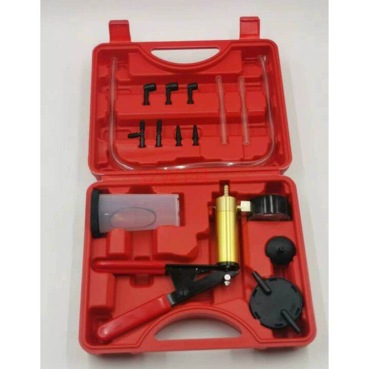 Car Brake Bleeder Pump Vacuum Kit Hand Held Pressure Tester Brake