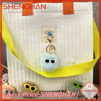 SHENGHAN 11สีน่ารัก Briquettes มินิพวงกุญแจกำมะหยี่ลูกบอลขนสัตว์การ์ตูนพวงกุญแจโลหะสำหรับผู้หญิงอุปกรณ์กระเป๋าเป้สะพายหลังผู้ชายของขวัญ