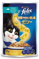 Felix Tuna and Spinach in jelly ปลาทูน่าและผักโขมในเยลลี่ 70g. 12 ซอง