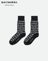 MARIMEKKO KASVAA LOGO Sock ถุงเท้า ถุงเท้าลายตัวอักษร ถุงเท้าลายโลโก้ ถุงเท้าสีดำ ถุงเท้าmarimekko