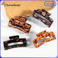 CHARMHOME กิ๊ฟหนีบผมฟักทองฮาโลวีน2ชิ้นชุดปิ่นปักผมผีตลกที่หนีบผมสากล