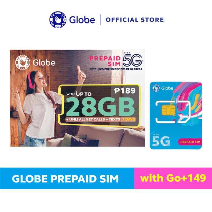 Globe Prepaid 5G SIM loaded with Go+ 28GB | Lazada PH