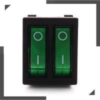 WonderfulBuyinge KCD2 Double Boat ROCKER SWITCH 6 PIN ON-OFF กับ Green Red Light 20A 125VAC/ 16A