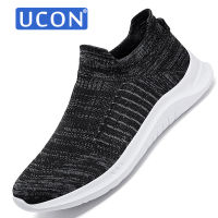 UCON รองเท้าผู้ชายรองเท้าผ้าใบน้ำหนักเบารองเท้าเดินสบายแฟชั่นผู้ชายระบายอากาศได้ดีรองเท้าไม่มีส้นผู้ชายทนทานต่อการฉีกขาด