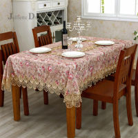 Top Luxury Round tablecloth Home decorative table cloth European Floral table cover Embroidery lace Dining table cloth linen