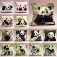 Panda Fubao ปลอกหมอนพิมพ์ด้านเดียวปลอกหมอนห้องนั่งเล่นโซฟาของขวัญรถยนต์ปลอกหมอน