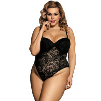 Lace Bodysuit Push-up Cup Summer Bodysuit Hollow Out Short y Straps Jumpsuit Romper Bodycon Plus Size Women Body Top R80285