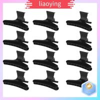 LIAOYING 12pcs สีดำสีดำ คลิปผมผีเสื้อ ที่หนีบผม เครื่องมือทำผม กิ๊บหนีบผม ลดกระหน่ำ แฟชั่นสำหรับผู้หญิง ตัวหนีบตำแหน่งร้านตัดผม สำหรับผู้หญิง