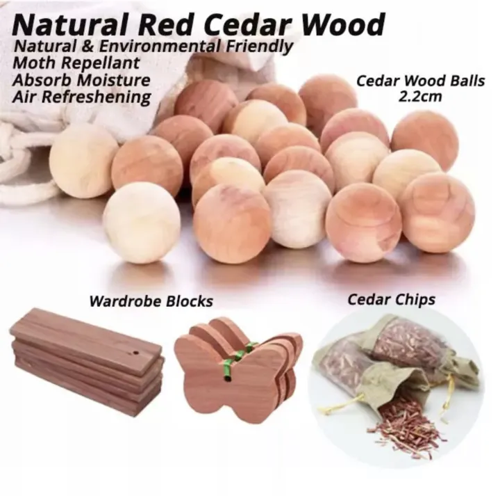 5 Pcs Natural Cedar Wood Blocks Wardrobe Drawer Clothes Camphor