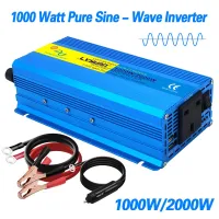 ซ็อกเก็ต EU UK สากล2000W DC12V เครื่องแปลงไฟพลังงานแสงอาทิตย์เป็นไฟฟ้ากระแสสลับ220V 230V 240V สูงสุดหม้อแปลงแรงดันไฟฟ้า