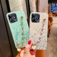 2023ใหม่เคส TPU สำหรับ OPPO Realme C53 C55 NFC แข็งแกร่งหรูหราแวววาวเคสโทรศัพท์เลื่อมดาว Realmec53 NFC Realmec55ฝาครอบ NFC ด้วยความรัก