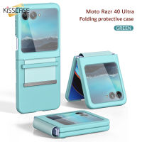 KISSCASE เคสสำหรับ Motorola Razr 40,แบบบางเฉียบเป็นมิตรกับผิวด้านหนังบานพับปรับได้ฝาหลังแข็งกันแรงกระแทก