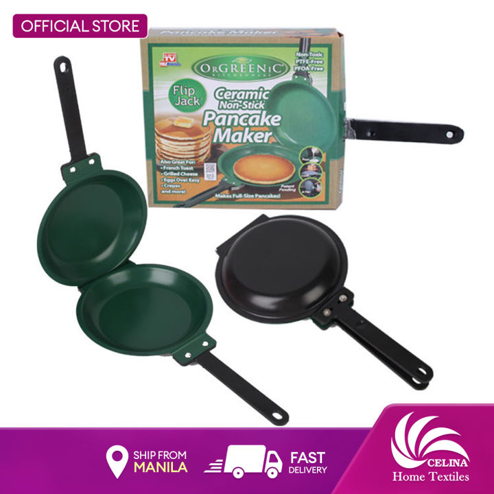 Double Sided Frying Pan Non-Stick Ceramic Flip Frying Pan Pancake