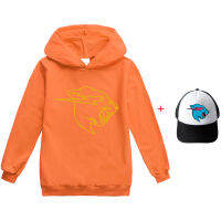 [ในสต็อก] Mr Beast Lightning Cat Hooded เสื้อกันหนาวผ้าฝ้าย + โพลีเอสเตอร์2-9ปีเสื้อผ้าเด็กฤดูใบไม้ผลิและฤดูใบไม้ร่วง Hoodie สำหรับชายหญิงกีฬาเด็กแขนยาว