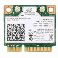 Dual Band Intel 7260 AC 7260HMW 867Mbps Wireless Wifi Mini BT Wireless PCI-E 4.0 Network Card 5G Card Band Dual U4D3