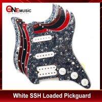 ชุดประกอบสแครชแบบมีสายพร้อมกระบะสีขาว Pickguard กีตาร์ไฟฟ้าและสีขาวหลายสี