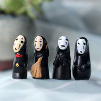 ZHUJI Collection Collection ของขวัญ PVC อะนิเมะ Kawaii Spirited Away ไม่มี Face โมเดลแอ็คชั่นผีไร้หน้า