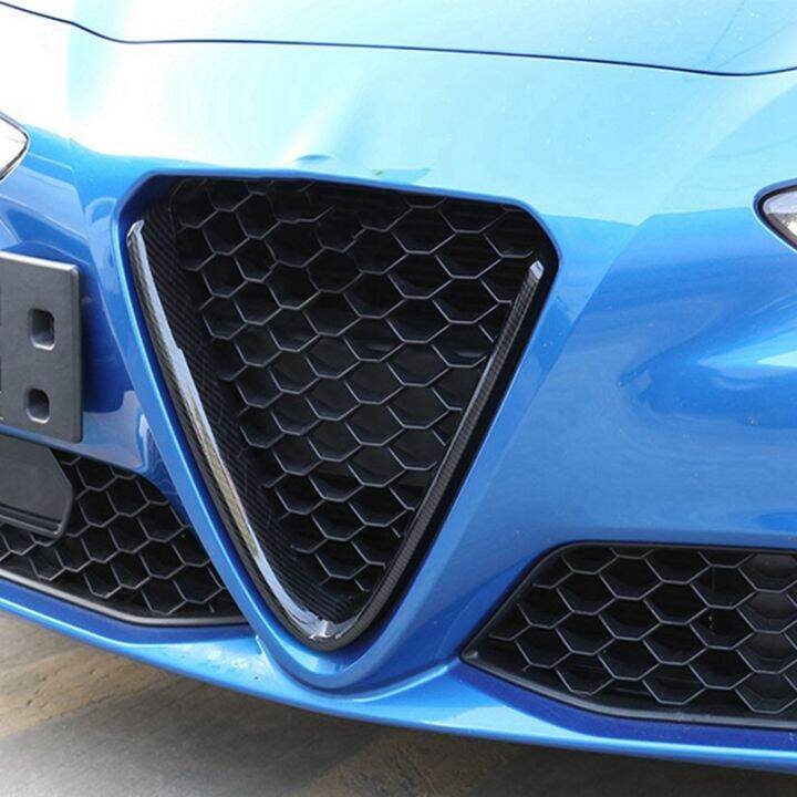 for-alfa-romeo-giulia-2016-2019-car-front-bumper-air-grilles-v-frame-decoration-trim-sticker-logo-cover-accessories