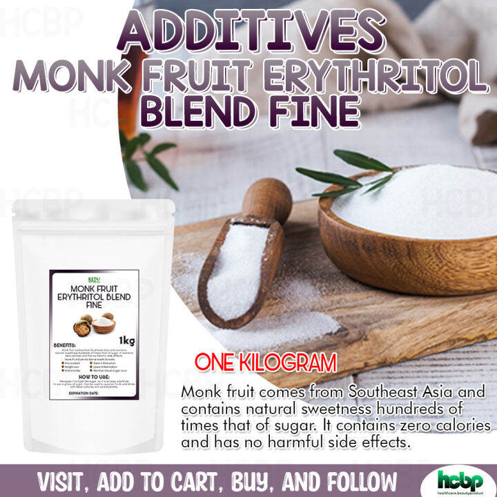 Monk Fruit Erythritol Blend Fine 1Kilogram Keto Diet, Sweetener, Low