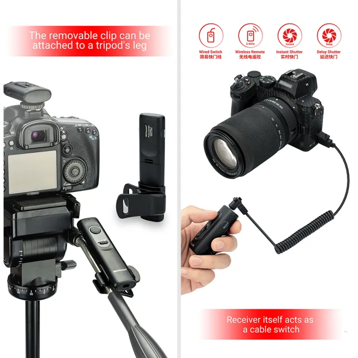 Camera Wireless Remote Control Shutter Release 50m 2.4GHz DSLR