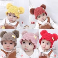 【hot sale】❅ C05 Baby Girls Boys Cartoon Print Hats With Ball Warm Casual Caps Headwear Woolen Hat