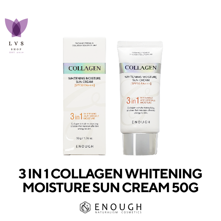 Enough 3in1 Collagen Whitening Moisture Sun Cream SPF 50 PA+++ (50gr ...