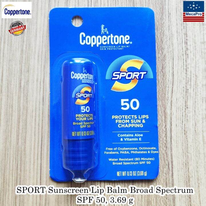 Coppertone® SPORT Sunscreen Lip Balm Broad Spectrum SPF 50, 3.69 g ลิป