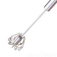 Semiautomatic Hand Press Type Rotary Egg Whisk Agitator 10 Inch Stainless Steel Mixer Kitchen ELEN