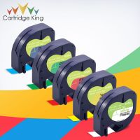 5PK Plastic Cartridge Label Tape 91201 91202 91203 91204 91205 12mm Replace for Dymo LT-100H LT-100T Plus QX50 XM XR 2000 Print