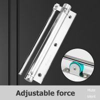 Door Closer Aluminum Alloy Door Closer Adjustable Force Pulley Silent Suitable For Many Type Door Automatically Household Devise