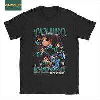 Tanjiro Kamado Demon Slayer 90S T Shirt Mens Pure Cotton Tshirts Kimetsu No Yaiba Tee Shirt 100% cotton T-shirt