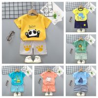 Summer Baby Boys Girls Set Pure Cotton Baby Short Sleeve 2-piece Clothes Boys Clothing Set Homewear Suit Kids Outfits  by Hs2023