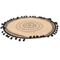 【CW】 Rustic Table Resistant Placemat Mug Décor Coaster Decorate Burlap