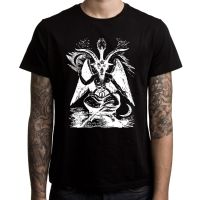 แพะของ Mendes Baphomet Pagan Stregoneria Satana Crowley ขายส่งลำลองสำหรับบุรุษเสื้อยืดผู้ชายเสื้อยืด