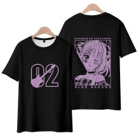 ใหม่ เสื้อยืดแขนสั้นลําลอง มีฮู้ด พิมพ์ลายอนิเมะ The Quintessential Quintuplets Nino 3D ทรงหลวม สไตล์ญี่ปุ่น สําหรับผู้ชาย และผู้หญิง เสื้อยืดลำลองฤดูร้อน S-5XL