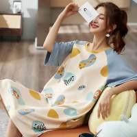 Cute Cartoon Sleepwear For Women Nightgowns Dressing Gown Summer Nightdress Cotton Nighty Sleepshirt Plus Size Pijamas Pyjama