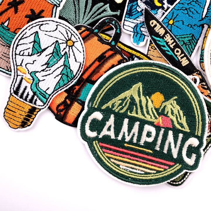 outdoor-embroidered-adventure-patches-on-clothes-for-clothing-thermoadhesive-patches-diy-sewing-round-travel-badges-on-backpack